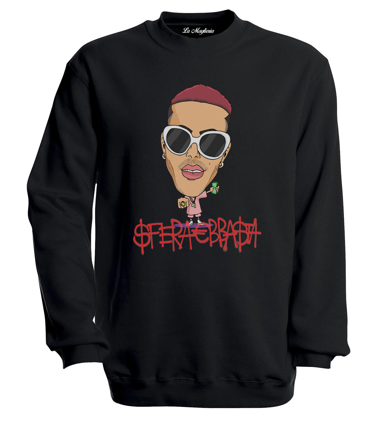 Felpa fumetto di Sfera Ebbasta BHMG