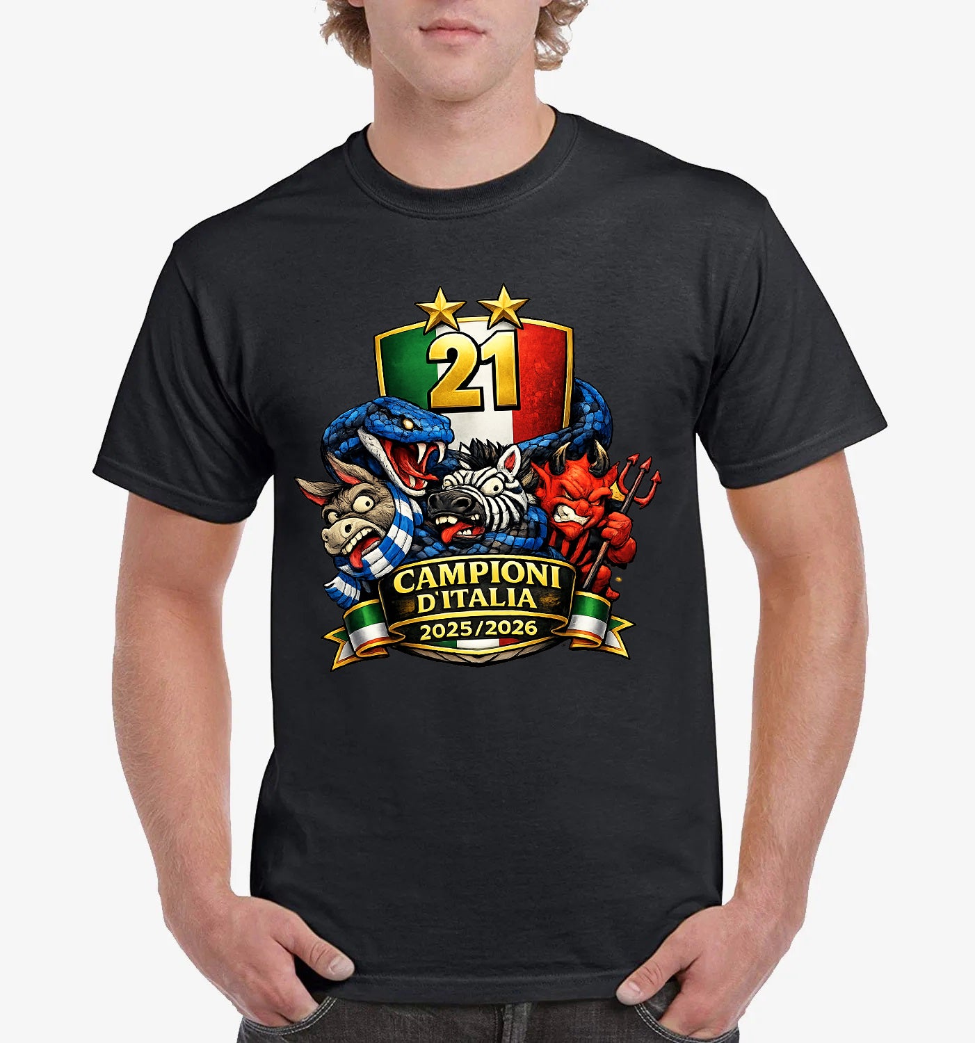 Maglietta Celebrativa 21° Scudetto Inter 2025-2026 v.3