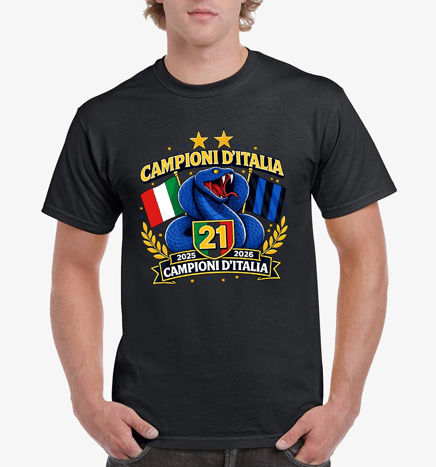 Maglietta Celebrativa 21° Scudetto Inter 2025-2026 v.1