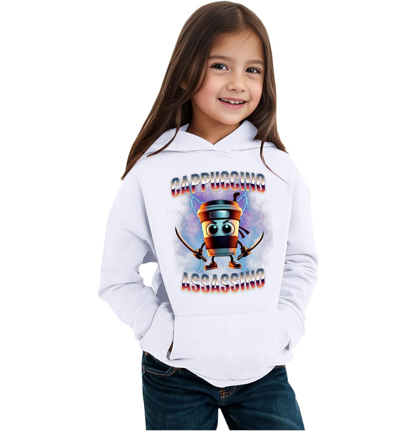 Felpa dei Brain Rot - Cappuccino Assassino