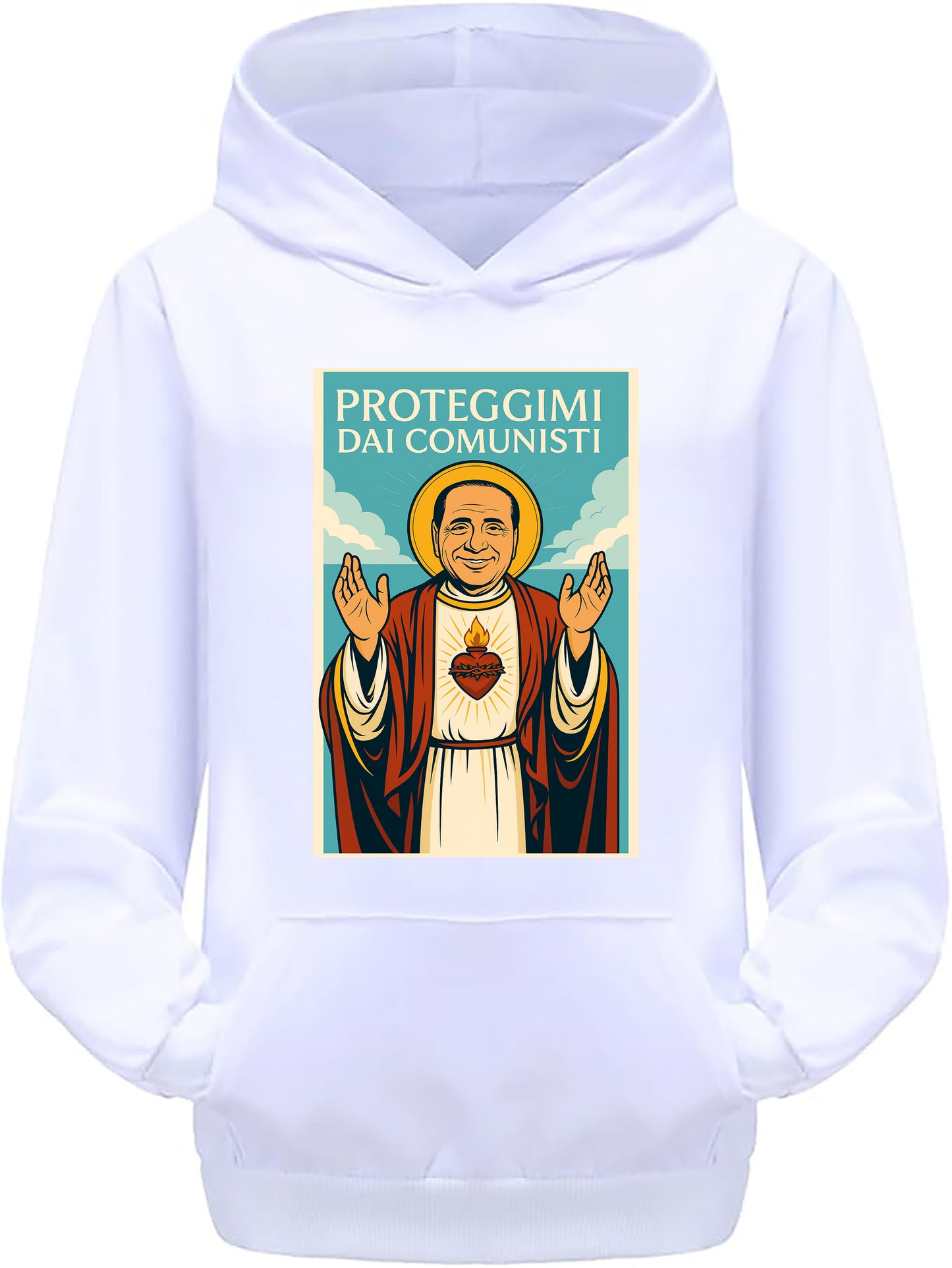 Felpa San Silvio Berlusconi - Proteggimi dai Comunisti