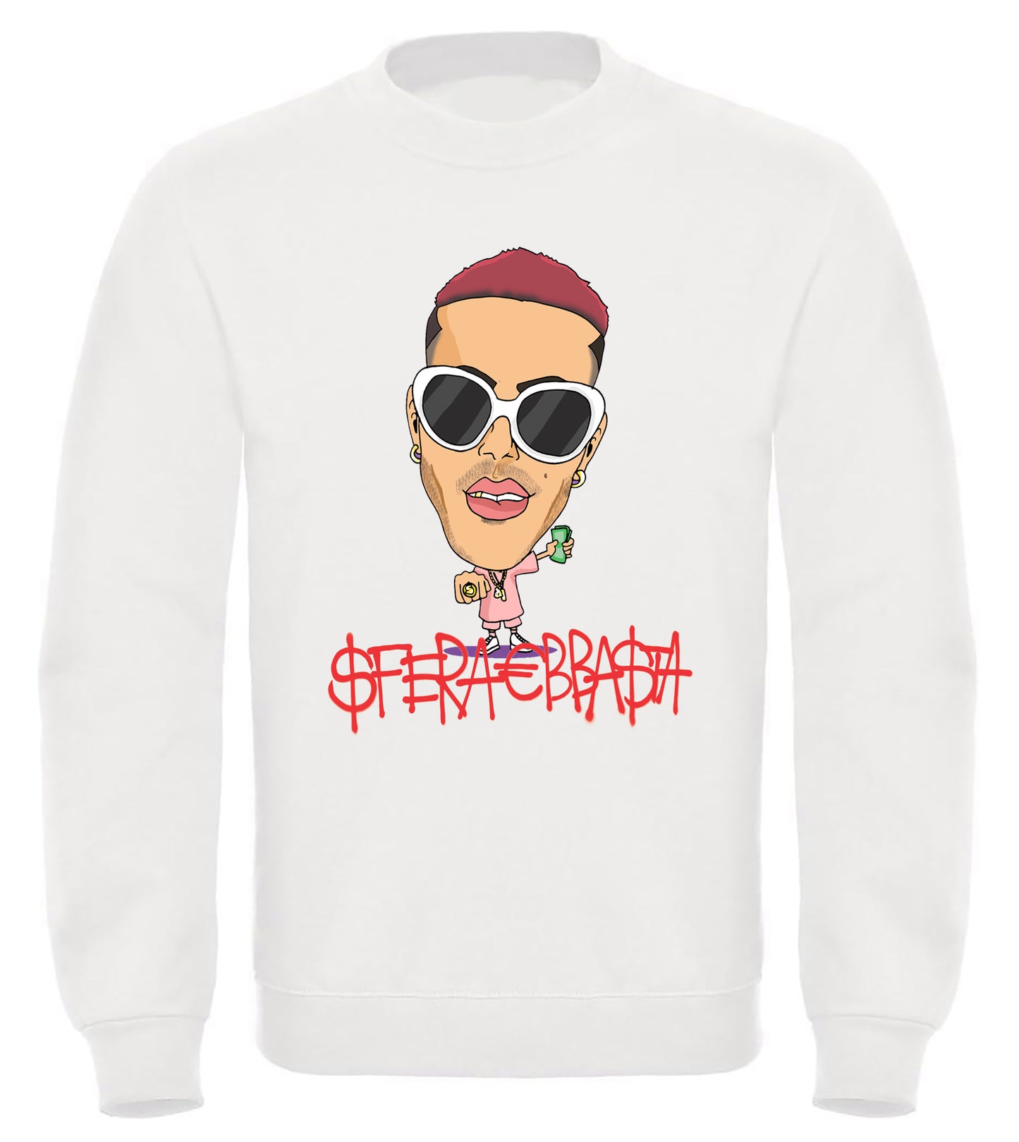 Felpa fumetto di Sfera Ebbasta BHMG