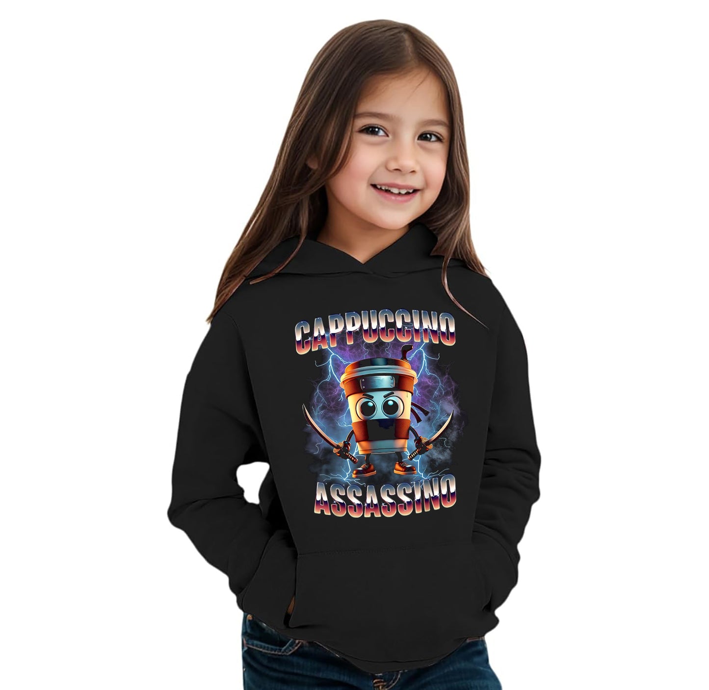 Felpa dei Brain Rot - Cappuccino Assassino