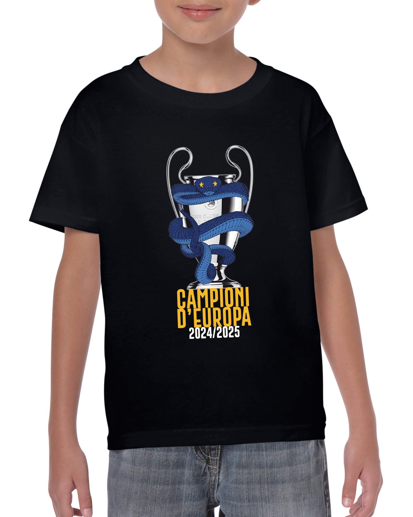 Maglietta celebrativa Internazionale Campione d'Europa Champions League 2024-2025 v2